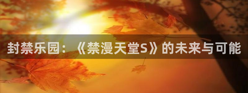 羞羞漫画未删减：封禁乐园：《禁漫天堂S》的未来与可能